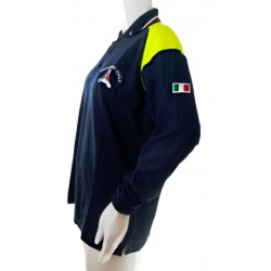 maglietta protezione civile manica lunga, polo inserti gialli p..c., protezione civile lombardia