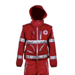 giubbino Croce Rossa elasticizzato dietro con ricamo croce rossa patch convenzione di ginevra