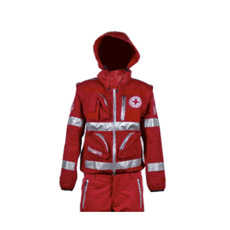 giubbino Croce Rossa elasticizzato dietro con ricamo croce rossa patch convenzione di ginevra giubbino Croce Rossa elasticizzato dietro con ricamo croce rossa patch convenzione di ginevra