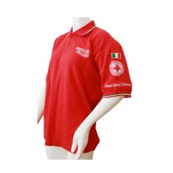 maglietta croce rossa polo cri ricamata