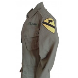 Camicia USA modello Vietnam Miltec colore verde militare.camicia-vietnam-usa-army-miltec-fronte