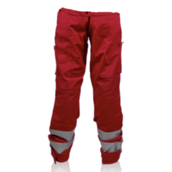 pantalone Croce Rossa elasticizzato con bande alta visibilità prodotto emorepellente