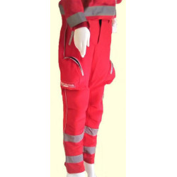 pantalone Croce Rossa elasticizzato con bande alta visibilità prodotto emorepellente