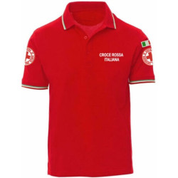 polo croce rossa tricolore, abbigliamento volontariato, associazione pubblica assistenza